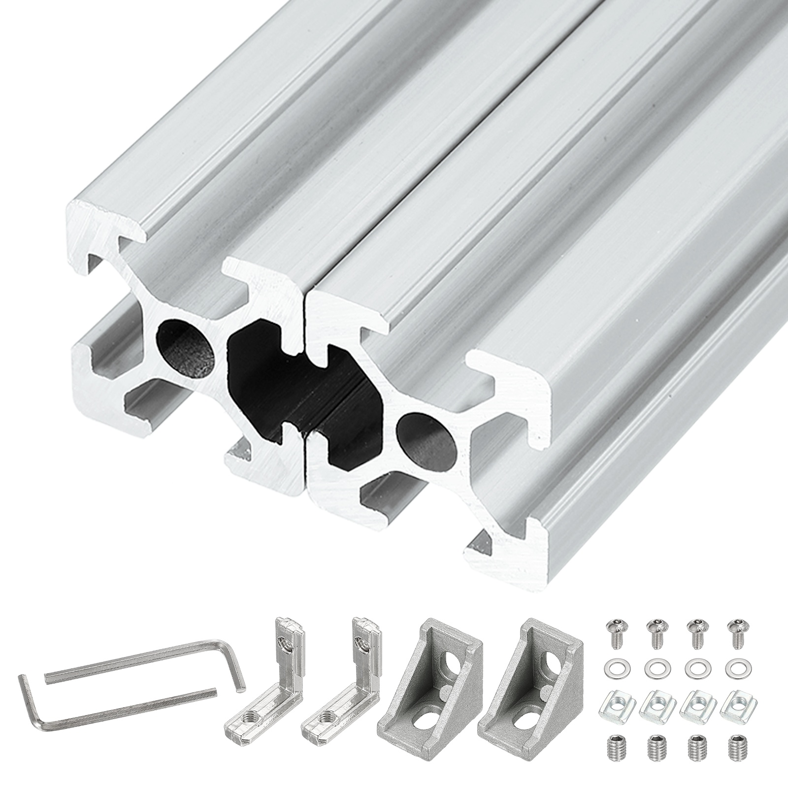 V Slot Aluminum Extrusion - 2Sets 100-400mm V-gleuf 2020 Aluminium extrusieprofiel