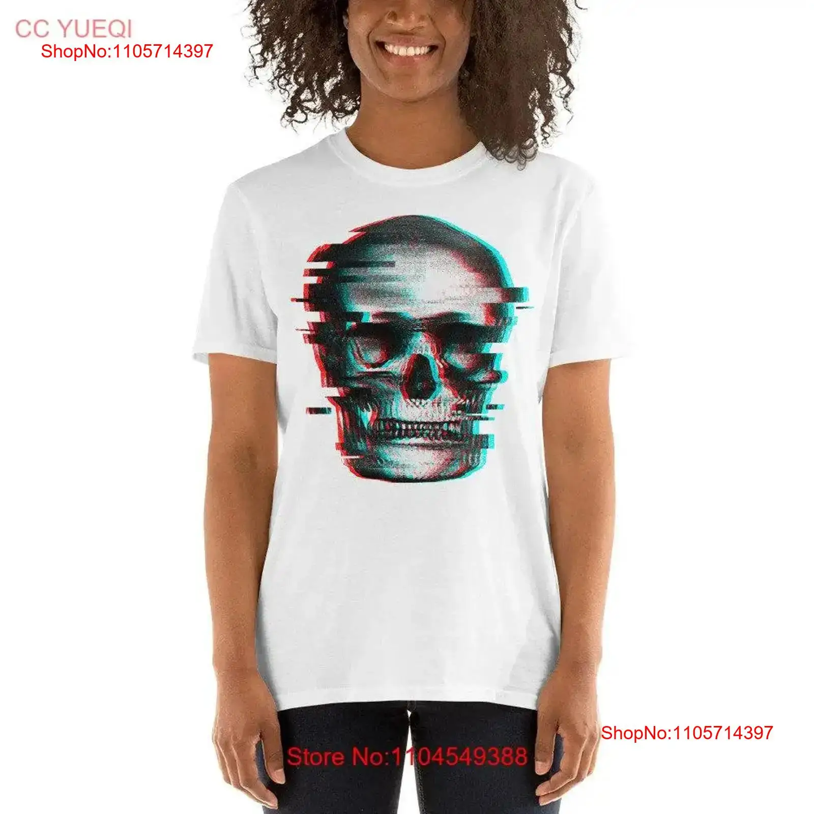 3D Printing X Ray - Geknikte schedel retro T-shirt 3D Virtual