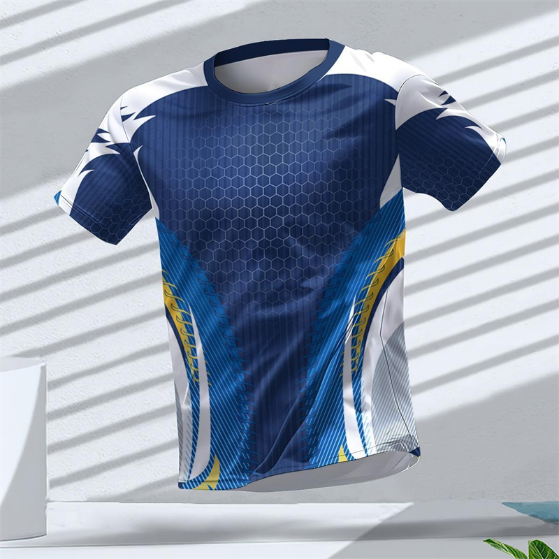 3D Printing Tablet - Geometrische grafische 3D-geprinte sport-T-shirts Zomer Casual