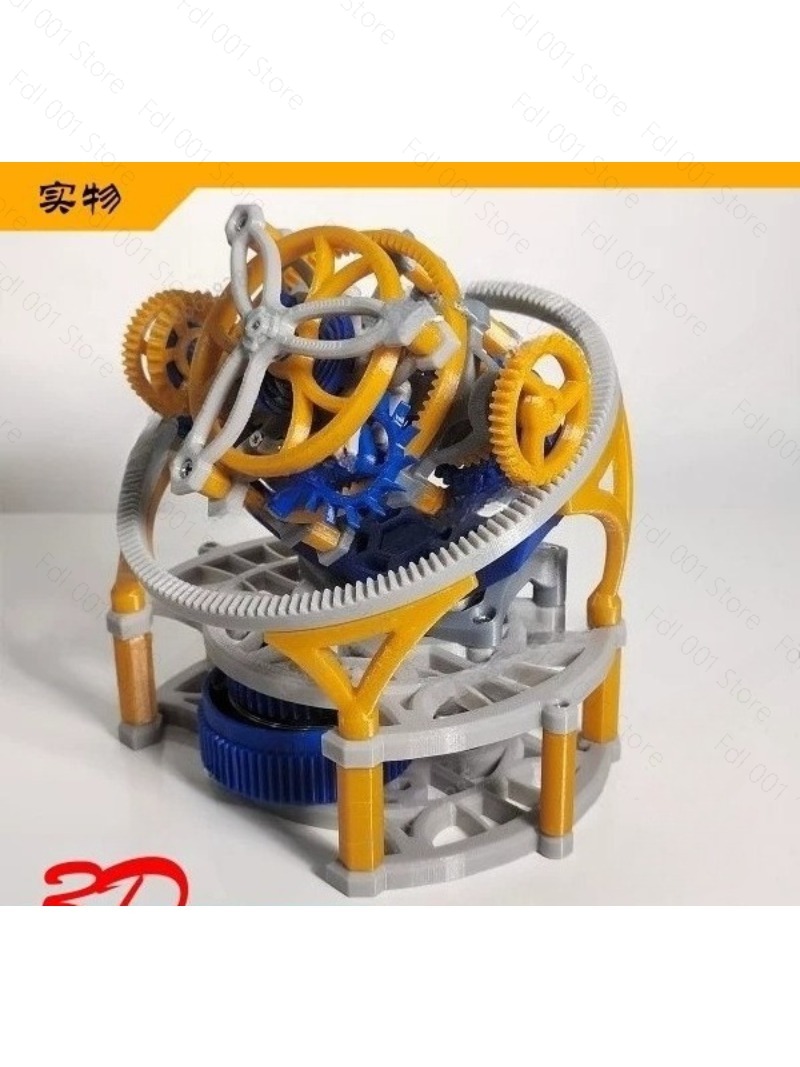3D Printing Model Free - 2026 Q896 mechanisch 3D-geprint drie-assig tourbillon