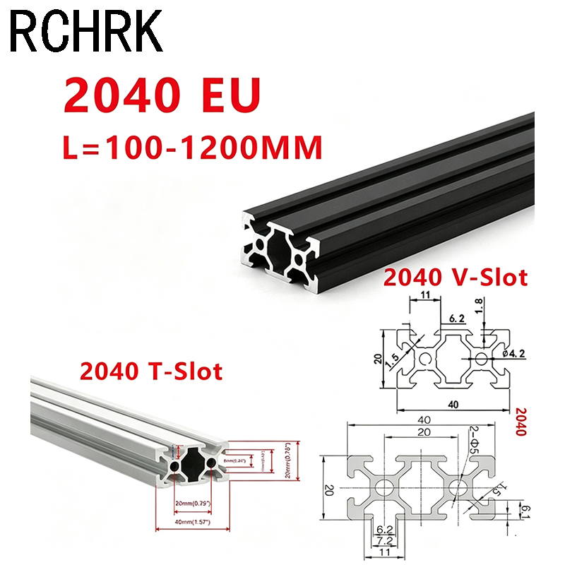 V Slot Aluminum Extrusion - 1 Stuks 2040 V/T-Slot Aluminium Profiel