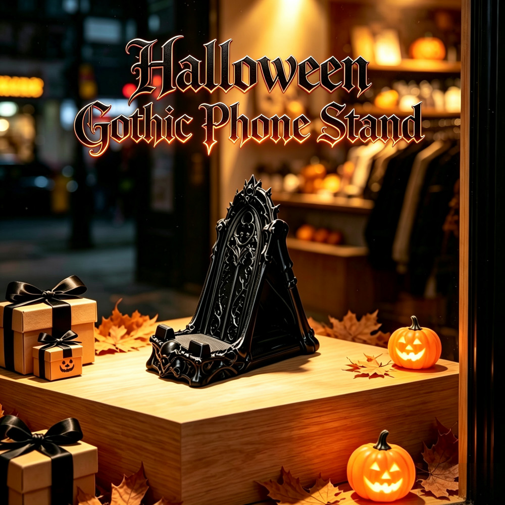 3D Printing Tablet - Donker schedelornament voor Halloween, 3D-geprinte gotische