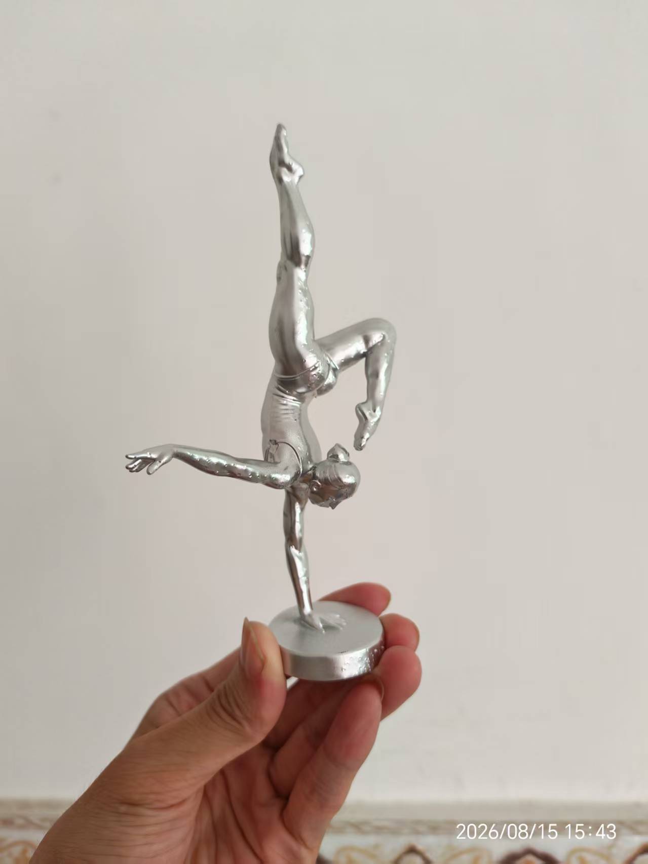 3D Printing App - 3D-geprinte, met één hand balancerende balletdanseres-figuur,