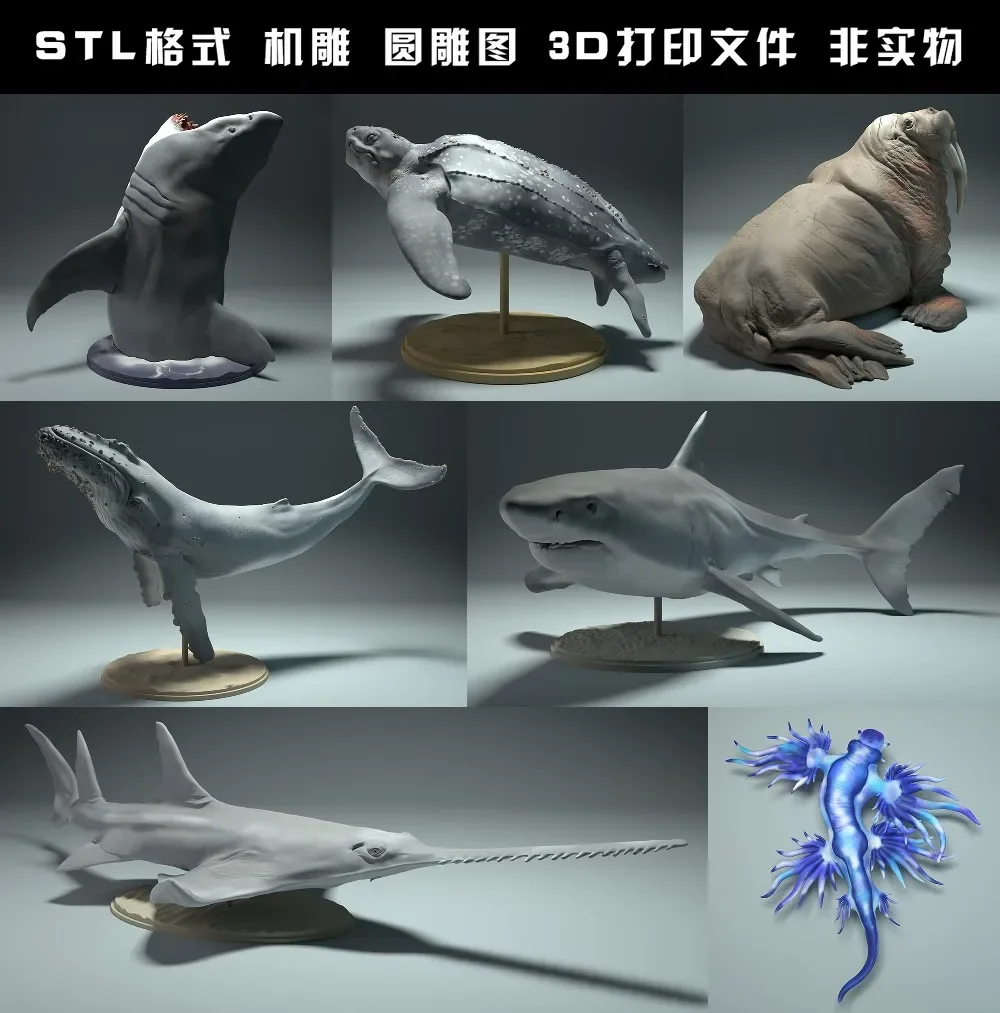 3D Printing File Stl - Dieren, Ijsbeer, Takin, Wolf, Bizon, Fret,