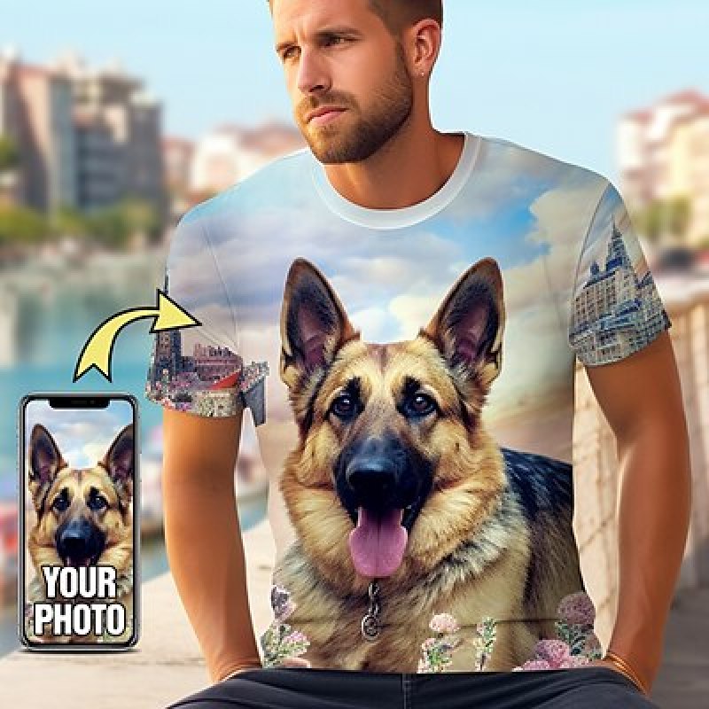 3D Printing Foto - Custom Pet T-Shirt Voor Mannen Ontwerp