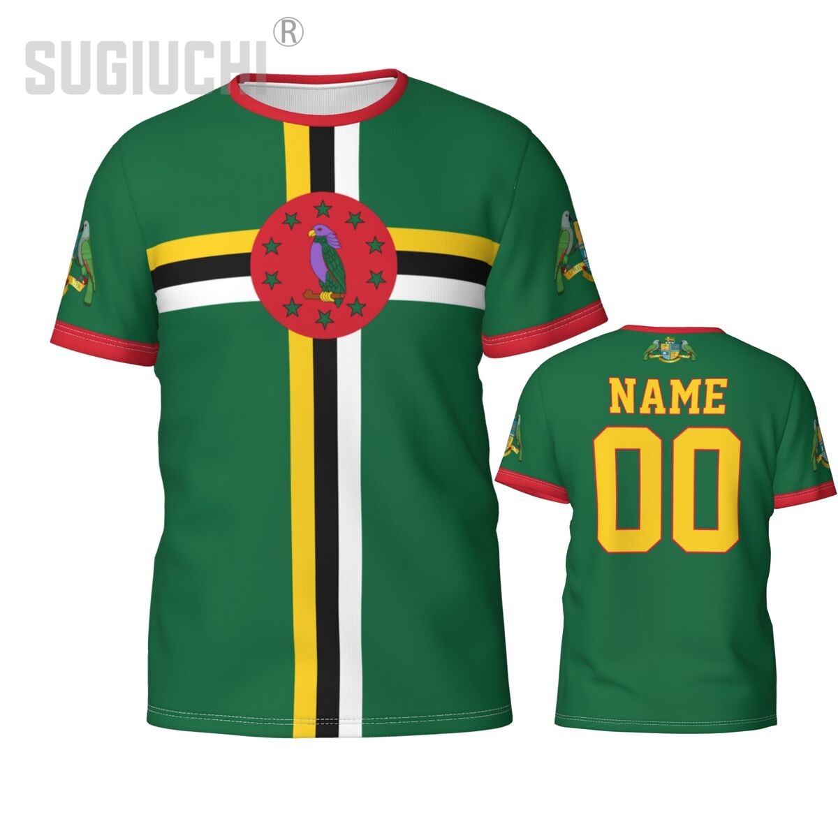 3D Printing Services - Aangepaste Naam Nummer Dominica Vlag Embleem
