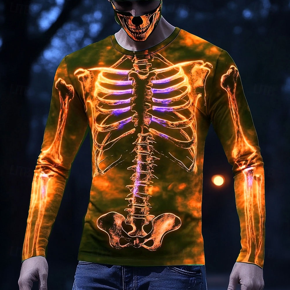 3D Printing X Ray - Heren T-shirt met lange mouwen en