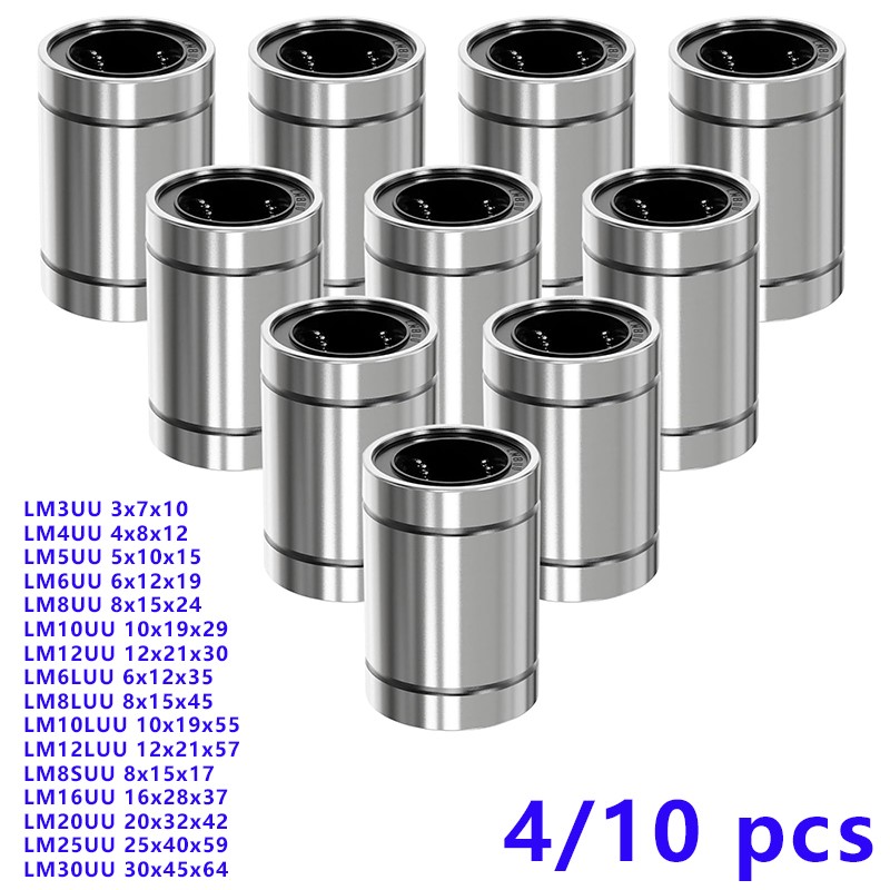3D Printing Guide - 4/10PCS LM8UU LM10UU LM16UU LM12UU Lineaire