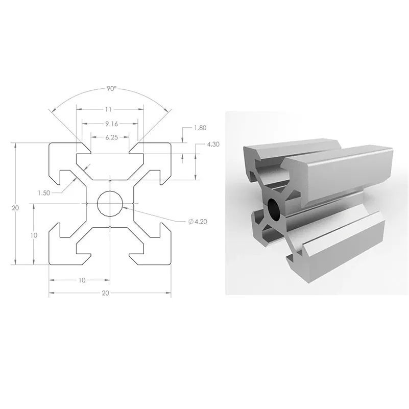 2 Stuks Openbuilds 2020 V-Slot - V Slot Aluminum Extrusion recensie en prijs