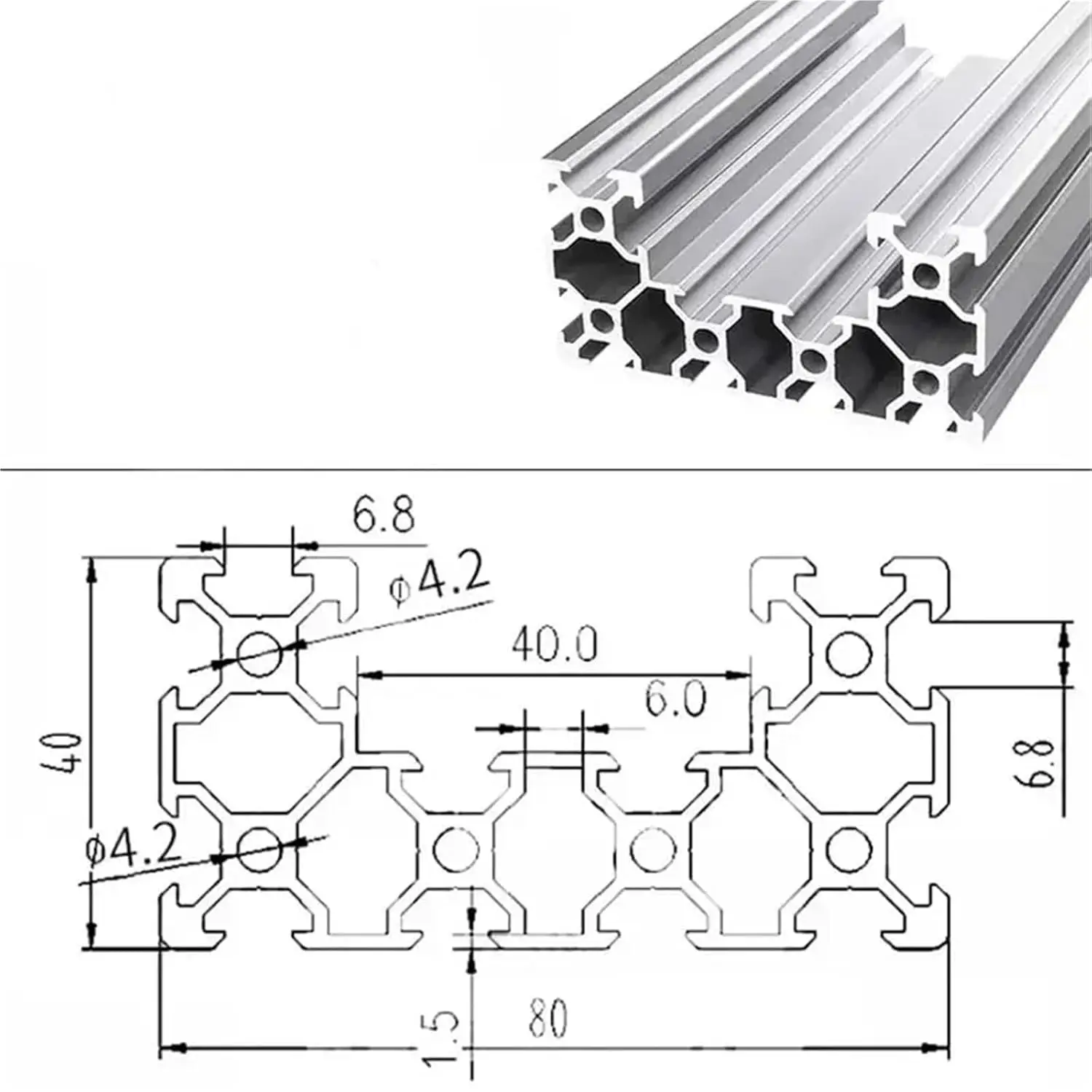 4080U Industrieel Aluminium Pr - V Slot Aluminum Extrusion recensie en prijs