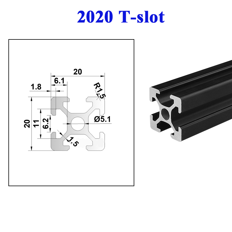 4 stuks 2020 T-sleuf aluminium - V Slot Aluminum Extrusion recensie en prijs