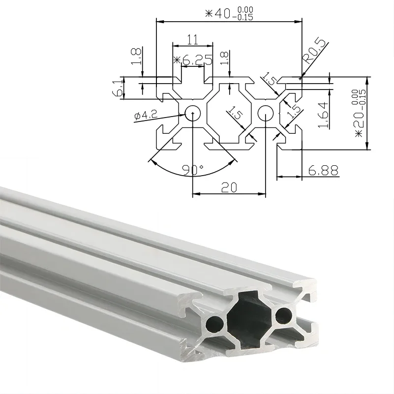 2 Stuks 2040 V-Slot Aluminium  - V Slot Aluminum Extrusion recensie en prijs